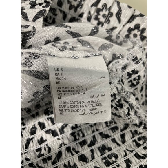 INC International Concepts Peasant Top Size Small Floral Smocked Ruffle Bohemian - Picture 5 of 10